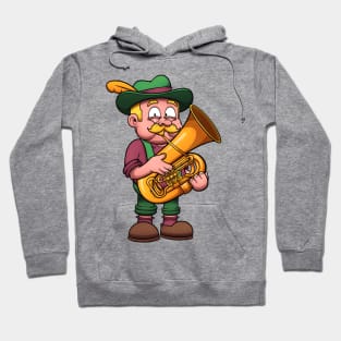 Bavarian Man Playing The Tuba Hoodie